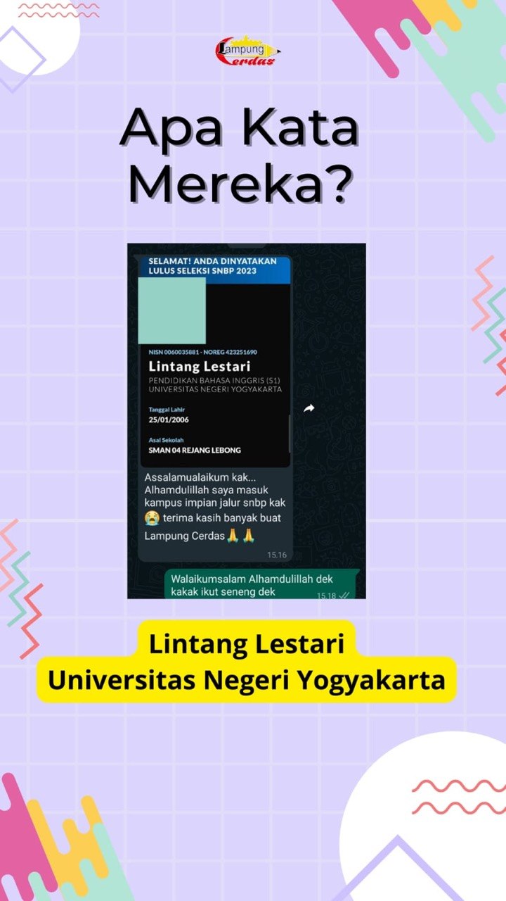 Testimoni Kelulusan Alumni 2